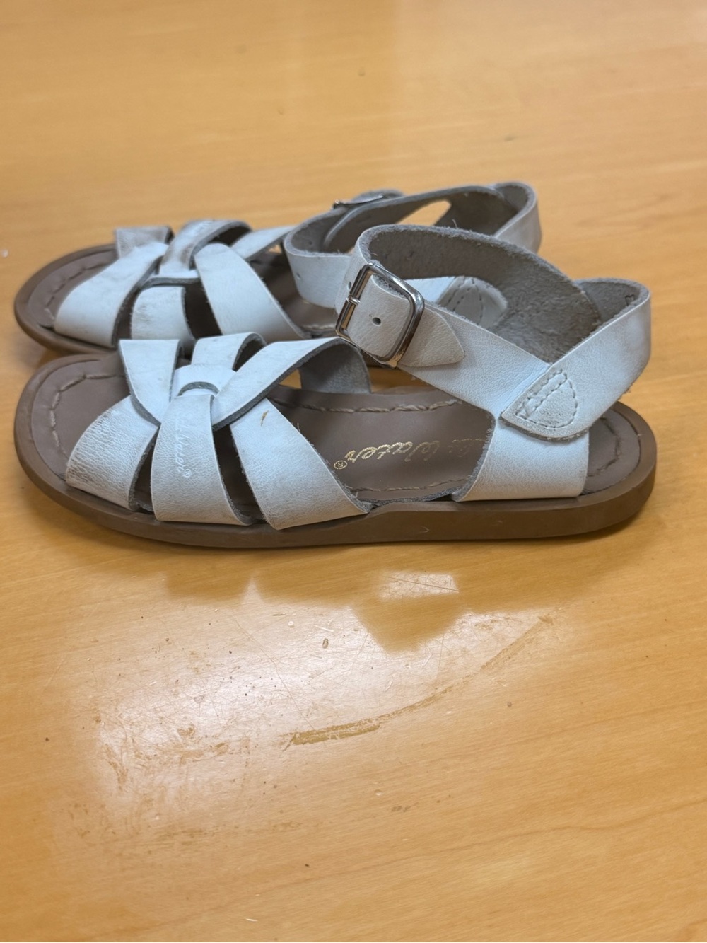 Saltwater Kids White Strappy Buckle Sandals